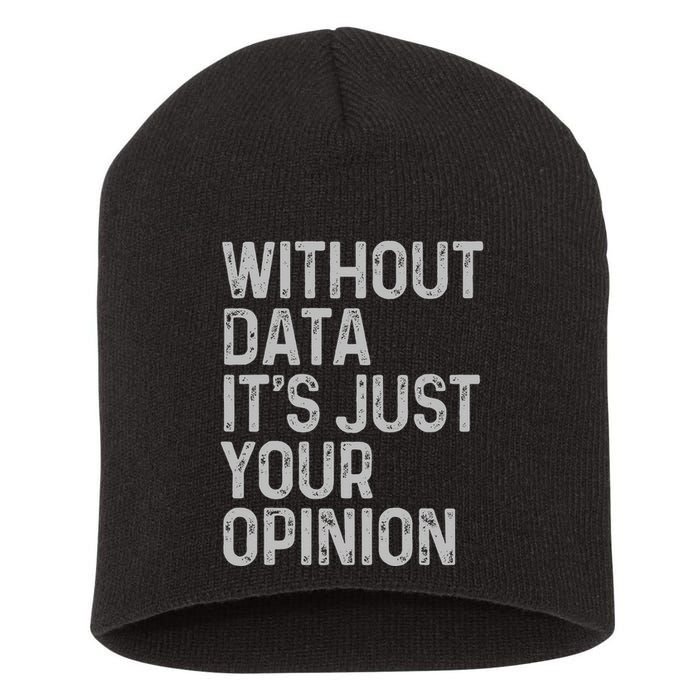 Data Analyst Statistic Statistician Funny Data Engineer Nerd Short Acrylic Beanie