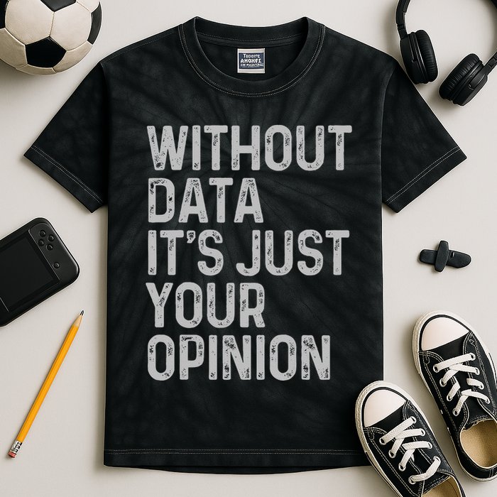 Data Analyst Statistic Statistician Funny Data Engineer Nerd Kids Tie-Dye T-Shirt