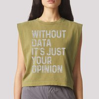 Data Analyst Statistic Statistician Funny Data Engineer Nerd Garment-Dyed Women's Muscle Tee