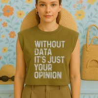 Data Analyst Statistic Statistician Funny Data Engineer Nerd Garment-Dyed Women's Muscle Tee