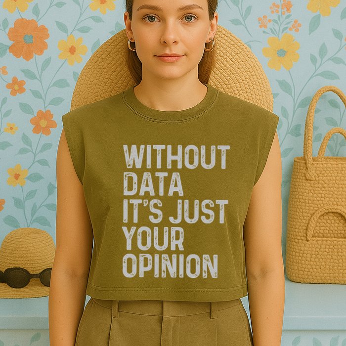 Data Analyst Statistic Statistician Funny Data Engineer Nerd Garment-Dyed Women's Muscle Tee