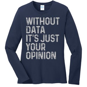 Data Analyst Statistic Statistician Funny Data Engineer Nerd Ladies Long Sleeve Shirt