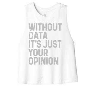 Data Analyst Statistic Statistician Funny Data Engineer Nerd Women's Racerback Cropped Tank