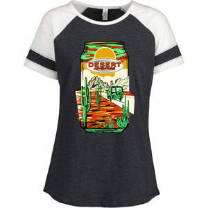 Desert Adventure Soda Can Enza Ladies Jersey Colorblock Tee