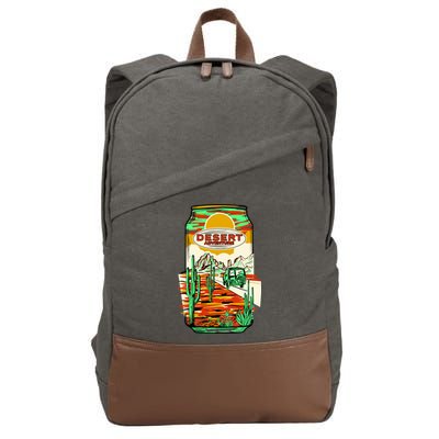 Desert Adventure Soda Can Cotton Canvas Backpack