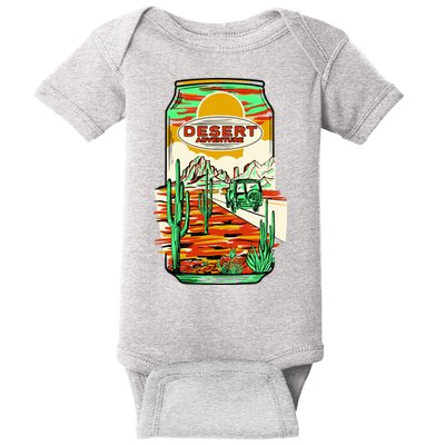 Desert Adventure Soda Can Baby Bodysuit