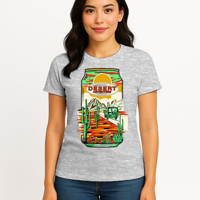 Desert Adventure Soda Can Womens T-Shirt