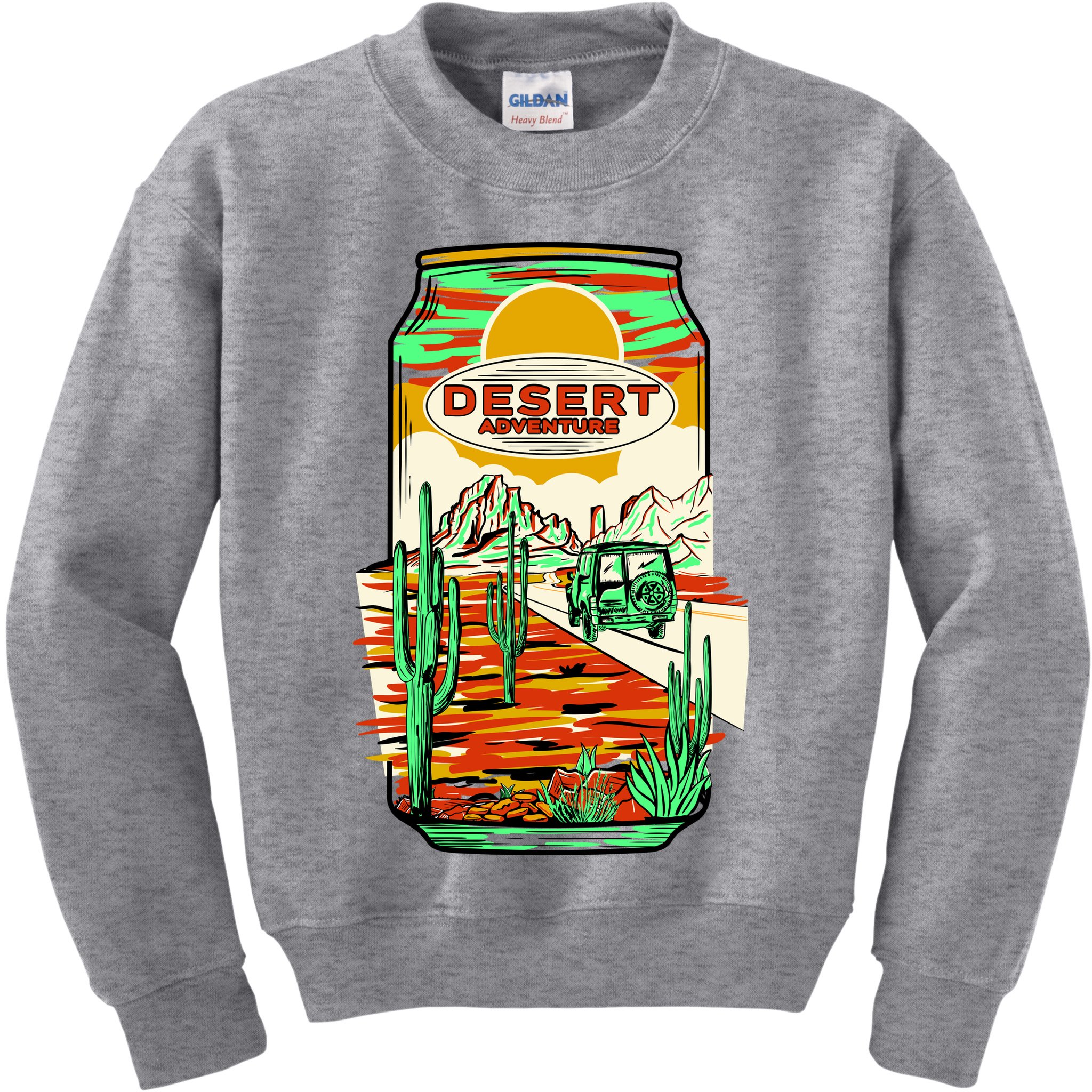 Desert Adventure Soda Can Kids Sweatshirt