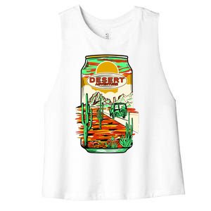 Desert Adventure Soda Can Women's Racerback Cropped Tank