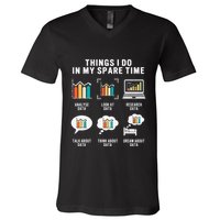 Data Analyst Statistic Scientist Funny Data Engineer Nerd V-Neck T-Shirt