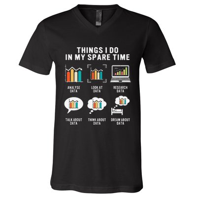 Data Analyst Statistic Scientist Funny Data Engineer Nerd V-Neck T-Shirt