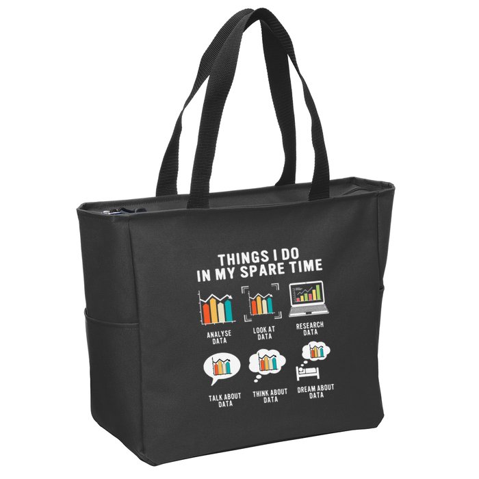 Data Analyst Statistic Scientist Funny Data Engineer Nerd Zip Tote Bag