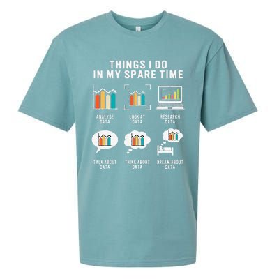 Data Analyst Statistic Scientist Funny Data Engineer Nerd Sueded Cloud Jersey T-Shirt