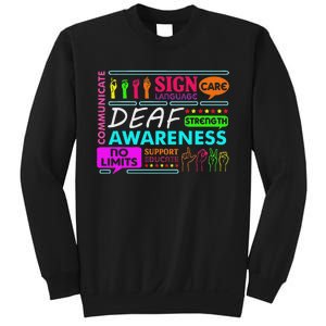 Deaf Awareness Sign Deafness Hearing Loss Warrior Sweatshirt