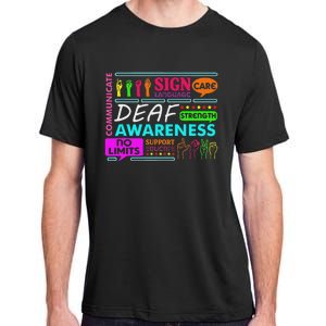 Deaf Awareness Sign Deafness Hearing Loss Warrior Adult ChromaSoft Performance T-Shirt