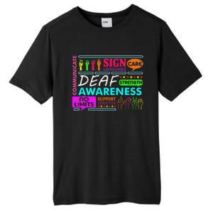 Deaf Awareness Sign Deafness Hearing Loss Warrior Tall Fusion ChromaSoft Performance T-Shirt