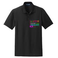 Deaf Awareness Sign Deafness Hearing Loss Warrior Dry Zone Grid Polo