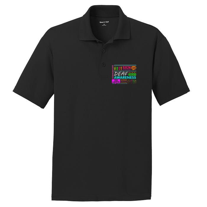 Deaf Awareness Sign Deafness Hearing Loss Warrior PosiCharge RacerMesh Polo