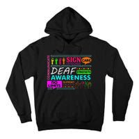 Deaf Awareness Sign Deafness Hearing Loss Warrior Tall Hoodie