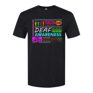 Deaf Awareness Sign Deafness Hearing Loss Warrior Softstyle CVC T-Shirt