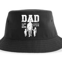 Daddy A Son's First Hero A Daughter's First Love Sustainable Bucket Hat