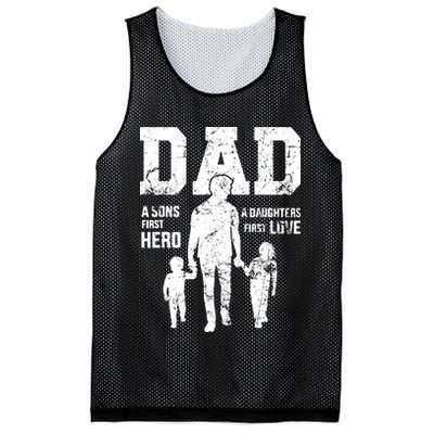 Daddy A Son's First Hero A Daughter's First Love Mesh Reversible Basketball Jersey Tank