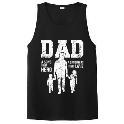Daddy A Son's First Hero A Daughter's First Love PosiCharge Competitor Tank