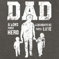 Daddy A Son's First Hero A Daughter's First Love Cotton Canvas Backpack