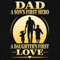 Dad A SonS First Hero A DaughterS First Love Ladies PosiCharge Tri-Blend Wicking Tank