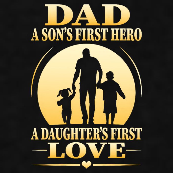 Dad A SonS First Hero A DaughterS First Love Ladies PosiCharge Tri-Blend Wicking Tank
