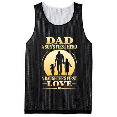 Dad A SonS First Hero A DaughterS First Love Mesh Reversible Basketball Jersey Tank
