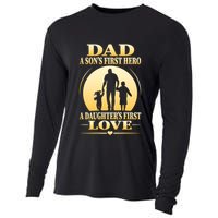 Dad A SonS First Hero A DaughterS First Love Cooling Performance Long Sleeve Crew
