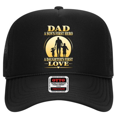 Dad A SonS First Hero A DaughterS First Love Trucker Hat