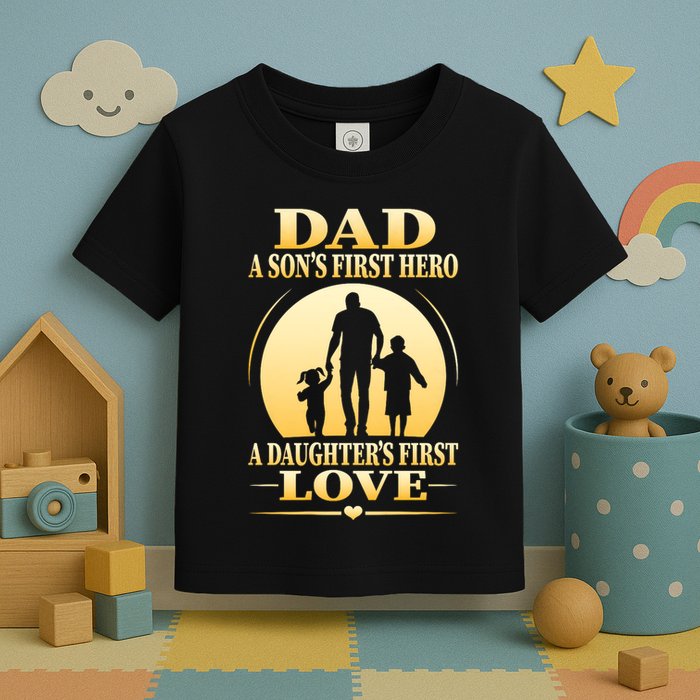 Dad A SonS First Hero A DaughterS First Love Toddler T-Shirt