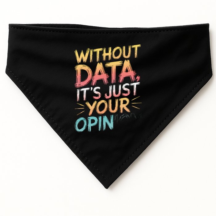 Data Analyst Statistic Statistician Funny Data Engineer Nerd USA-Made Doggie Bandana