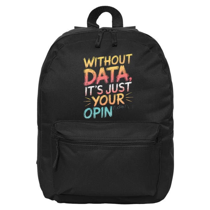 Data Analyst Statistic Statistician Funny Data Engineer Nerd 16 in Basic Backpack