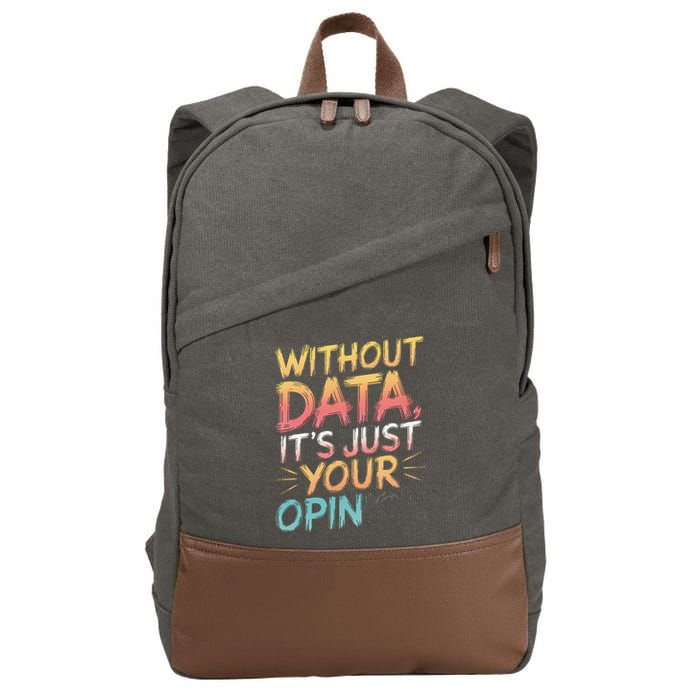 Data Analyst Statistic Statistician Funny Data Engineer Nerd Cotton Canvas Backpack
