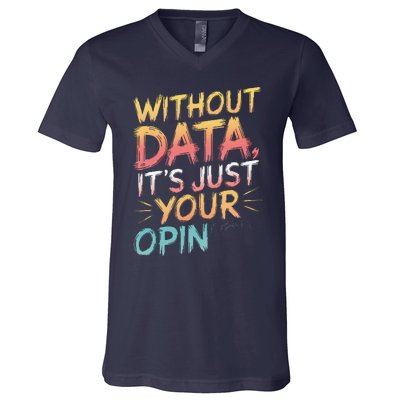 Data Analyst Statistic Statistician Funny Data Engineer Nerd V-Neck T-Shirt