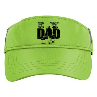 Dad A Sons First Hero Daughters First Love FatherS Day Gift Meaningful Gift Adult Drive Performance Visor