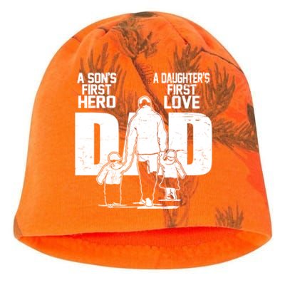 Dad A Sons First Hero Daughters First Love FatherS Day Gift Meaningful Gift Kati - Camo Knit Beanie