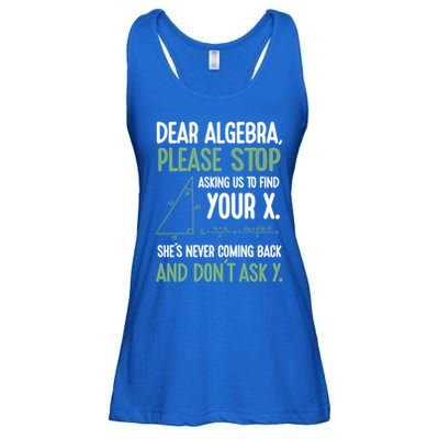 Dear Algebra Stop Asking Me To Find Your X Maths Joke Gift Ladies Essential Flowy Tank