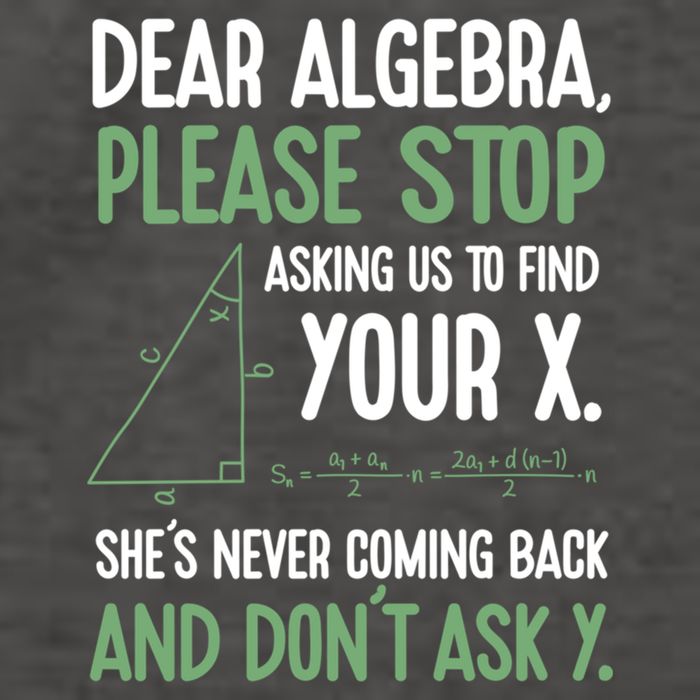 Dear Algebra Stop Asking Me To Find Your X Maths Joke Gift Vector Backpack