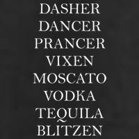 Dasher Dancer Prancer Vixen Moscato Vodka Tequila Blitzen Christmas Cool Comfort Performance Bucket Hat