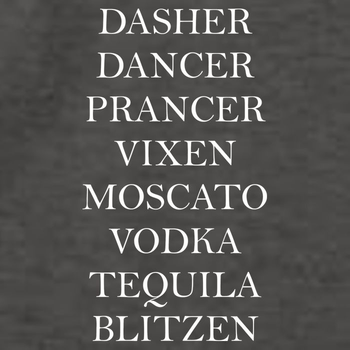 Dasher Dancer Prancer Vixen Moscato Vodka Tequila Blitzen Christmas Vector Backpack