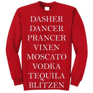 Dasher Dancer Prancer Vixen Moscato Vodka Tequila Blitzen Christmas Sweatshirt