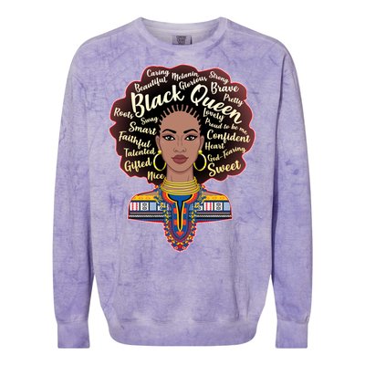 Dashiki Black Queen Colorblast Crewneck Sweatshirt