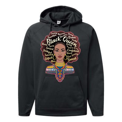 Dashiki Black Queen Performance Fleece Hoodie