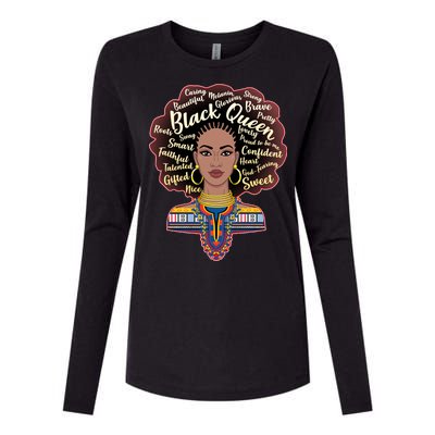 Dashiki Black Queen Womens Cotton Relaxed Long Sleeve T-Shirt