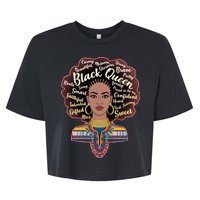 Dashiki Black Queen Bella+Canvas Jersey Crop Tee