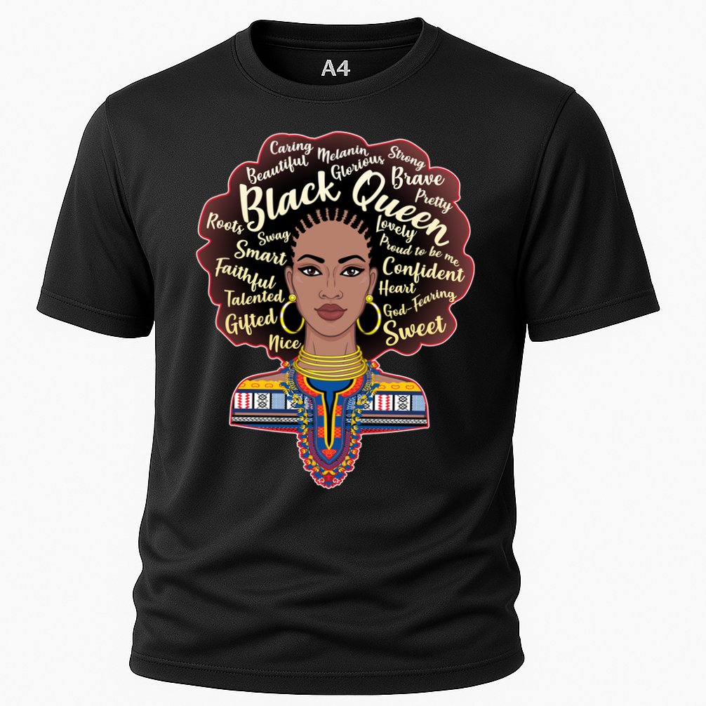 Dashiki Black Queen Cooling Performance Crew T-Shirt